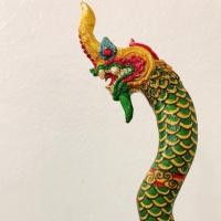 ราคา ไม้เท้า หัวพญานาค สีเขียว สูง 109 ซม (4562580661)