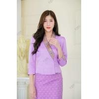 ราคา เสื้อผ้าไหมอัดผ้ากาว รุ่นเจ้านางแต่งแถบพื้นเมือง เฉพาะเสื้อ (20683641133)