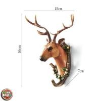 ราคา หัวสัตว์ เรซิ่น ลายสวย สีสวย แขวนของ ติดผนัง (21405934462)