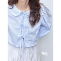 ราคา เสื้อครอปคอบัว Chérie 143 แขนยาววินเทจ ดีเทลโบว์ผูกสุดเก๋น่ารักตะโกนเหมือนเดินออกมาจากซีรีส์เกาหลี (23667934903)