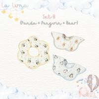 ราคา La Luna เซตผ้ากันเปื้อนเด็ก 3 ชิ้น ผ้าซับน้ำลาย cotton 6 ชั้น นุ่ม ฟู ระบายอากาศ ฺBloom Bibs Set (24252390057)