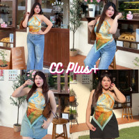 ราคา CiCi Plus 1133 2 เสื้อคล้องคอทรงสายเหลี่ยม ผูกหลัง ดีเทลลายมัดย้อม สวยเก๋ไม่ซ้ำใคร สไตล์สาวพลัสไซส์ (24071668827)