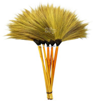 ราคา ไม้กวาดดอกหญ้า ด้ามไม้ไผ่ 1มัด 10ด้าม (23988427734)