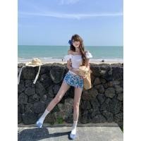 ราคา Cici 2529 กระโปรงสั้นลายดอกสีสันสดใส มีซับใน ซิบข้าง สไตล์สาวฮาวาย (24396727314)