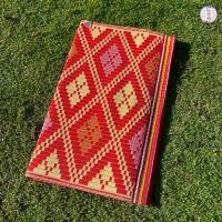 ราคา เสื่อปูอเนกประสงค์ ลายข้าวหลามตัด ขนาดใหญ่ 3 เมตร ทนทานพิเศษ ขนาด180x300ซม โรงทอเสื่อ (10255543309)