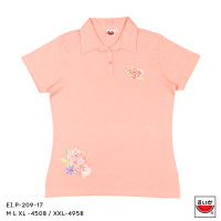 ราคา เสื้อแตงโม SUIKA เสื้อยืดเสื้อคอปกปีกนก บแขนสั้น ลายปักดอกไม้ EI P 209 (24907256590)