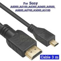 ราคา สาย HDMI ยาว 3 ม ใช้ต่อกล้องโซนี่ A6000A6100A6300A6400A6500A6600A6700A5000A5100ZV 1ZV E10 เข้ากับ HD TVMonitorProjector cable for Sony (100645502)
