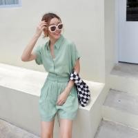 ราคา linen shirt set ชุดเซ็ตลินิน เสื้อลินิน กางเกงลินิผ้าลินิน สีหวานอย่างดี (22881405721)