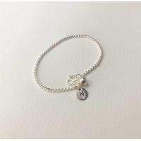 ราคา สร้อยข้อมือลายอิตาลีห้อยจี้ตัวอักษรเงินแท้925 เครื่องประดับเงินแท้ (23680693759)