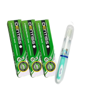 ราคา 3 ชิ้น แถมฟรีแปรงสีฟัน 1 ยาสีฟันมิสทีน เดนทิสท์ Mistine Dentiss ยาสีฟันสมุนไพร มิสทีน 40 กรัม แถมแปรงสีฟันขนนุ่มมีกล่องพกพาสะดวก (23358855769)