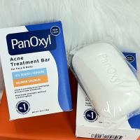 ราคา แพ็คเกจใหม่ PanOxyl Acne Treatment Bar for Face Body Maximum Strength Acne Bar Soap 113g (24999749040)