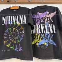 ราคา NIRVANA IN UTERO tag HANES เสื้อทัวร์ วงร๊อค เสื้อวินเทจ heavy vintage shirt (23703203157)