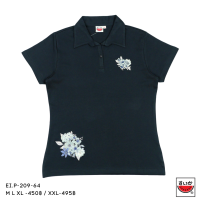 ราคา เสื้อแตงโม SUIKA เสื้อยืดเสื้อคอปกปีกนก บแขนสั้น ลายปักดอกไม้ EI P 209 (24907256583)