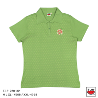 ราคา เสื้อแตงโม SUIKA เสื้อยืด เสื้อคอปกปีกนก บแขนสั้น ลายดอกลีลาวดี EI P 220 (24902406097)