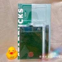 ราคา Starbuck Card Bag Coffee Star Life Retro Dark Green Bronze Badge Badge Lanyard Storage Coin Purse ID Card Holder (16331959587)