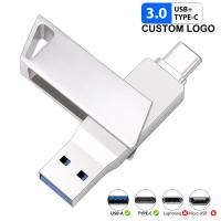 ราคา แฟลชไดรฟ์ USB ความเร็วสูงแบบโลโก้ที่กำหนดเอง USB 3 0 TYPE C 256GB USB C สำหรับโทรศัพท์ Android แฟลชไดรฟ์ 128GB หมุนได้ ของขวัญสร้างสรรค์ (24732191077)