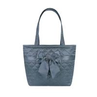 ราคา NaRaYa กระเป๋าสะพายไหล่หน้าโบว์สายแบน ด้านหลังมีซิป ผ้าซาติน รุ่น 365 (18880581879)