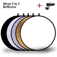 ราคา 60cm 80cm 110cm 5 in 1 แผ่นสะท้อนแสง รีเฟล็กซ์ Reflector พร้อมซองใส่ แบบพกพา 30cm 2 in 1 Multi Functional Photo Studio Collapsible Light Reflector (20061819024)