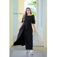 ราคา เดรสออกงานสาวอวบ เดรสออกงานคนอ้วน เปิดไหล่ ผ่าข้าง (24791286415)