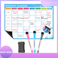 ราคา Magnetic Dry Erase Calendar Whiteboard Fridge Magnet Flexible Daily Message Stickers with 3 Board Pen 1 Eraser for Weekly Monthly Organizer Schedule Planner To Do List Notepad Wall Set A3 16 5 11 8in 