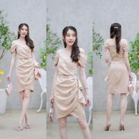 ราคา เดรสเปิดไหล่ ทรงหรู เดรสงานแต่ง ใส่ออกงาน งานหมั้น เดรสเพื่อนเจ้าสาว สวย ตรงปก มีสีแดง ชมพู เขียวเข้ม เขียวมิ้น ครีม น้ำตา พร้อมส่ง (23958247508)