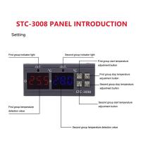 ราคา Dual Digital 3008 Temperature Controller Two Relay Output Thermostat Heater with Probe Temperature Controller ro2 (24537813134)
