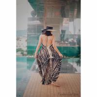 ราคา ชุดเดรส สุดเซ็กซี่ เดรส ยาว ผ้ามัดย้อม เชือกผูกคอมัดได้ 3 แบบ เดรสมัดย้อม สีพาสเทล (4178338321)