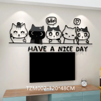 ราคา สติ๊กเกอร์ติดผนังอะคริลิค 3D ลายแมวแอบมอง แมวเรียงแนวตั้ง จำนวน 5 ตัว (24748019978)