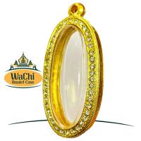 ราคา กรอบพระสำเร็จรูป งานฝังเพชร 24K ทรงศตวรรษเนื้อดิน ทรงปางลีลา ขนาดหน้าจอ 1 7x4 2 cm No 131 (24724211414)