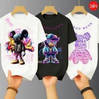 ราคา เสื้อยืดเท่ๆ 3ตัว เสื้อยืดผู้ชาย สกรีนลายหมีสุดเท่ oversize t shirt เสื้อยืดสตรีทแฟชั่นผู้ชายสุดฮิต คอกลม แขนสั้น เสื้อหมี ฮิปฮอปเมกาเท่ๆ โอเวอร์ไซส์ เสื้อยืดคนอ้วน เนื้อผ่านุ่มยืดใส่สบาย (24608382295