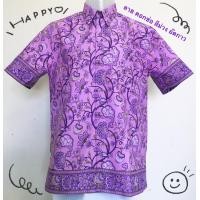 ราคา เสื้อเชิ้ต สีม่วง ลายดอกช่อ อัดกาว (24218691759)