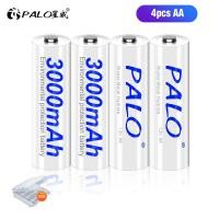 ราคา PALO 1 2V AA AAA แบตเตอรี่แบบชาร์จไฟได้ 3000mAh 1 2V AAA แบตเตอรี่ NiMH แบบชาร์จไฟได้ AA แบตเตอรี่ 1 2V NiMH AA แบตเตอรี่ 2A 3A (23819082071)