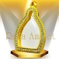 ราคา กรอบพระสำเร็จรูป งานทองสูตรฝังเพชร 24K ทรงเจ้าสัวมีหู หน้าจอ 2 5 x 3 7 cm รหัส 9 (23836629714)