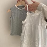 ราคา เสื้อกั๊กผ้าลูกไม้ปักลายสไตล์เกาหลีสำหรับเด็กผู้หญิง ชุดเดรสแขนกุดผ้าเดนิมหลวมๆ ฤดูร้อน 2025 ชุดเด็ก (24709302258)