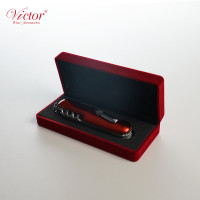 ราคา มีดพับพร้อมกล่องเก็บ อุปกรณ์ไวน์ ที่เปิดไวน์ แชมเปญ Victor (22820412277)