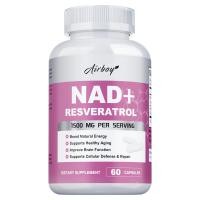 ราคา ซ่อมแซมเซลล์และการทำงานของสมองอย่างมีประสิทธิภาพสูง NAD พร้อมเรสเวอราทรอล 120 แคปซูล (24819477707)