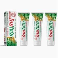 ราคา ยาสีฟันสมุนไพรไทยไชโย สูตรเข้มข้น 70กรัม 3 หลอด ลดกลิ่นปาก ฟันขาว บำรุงเหงือก ดูแลช่องปาก (811282373)