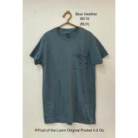 ราคา Fruit of the Loom Original Pocket เสื้อยืดคอกลมกระเป๋าหน้า 4 6 oz Made in El Salvador (20467517445)