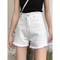 ราคา กางเกงยีนส์เอวสูง สีขาว ขาสั้น ทรงสวย ดีไซน์ล้ายีนส์ สวมใส่สบาย Jean Clothing เข้ารูปสวย กางเกงยีนส์ขาสั้น กางเกงยีนส์เอวสูง แต่งกระเป๋าส่วย กางเกงขาสั้น กางเกงยีนส์ (24559598492)