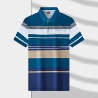 ราคา เสื้อยืดแขนสั้นผู้ชายเสื้อโปโลวัยกลางคนเสื้อเสื้อยืดคอปกลาย (24466063816)