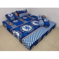 ราคา ชุดผ้าปูที่นอน 5และ6ฟุต ครบชุด5ชิ้น ลายเชลซีใหม่ (11604502811)