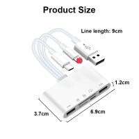 ราคา 5in1 Multi Card Reader SD Card Reader เครื่องอ่านการ์ด มัลติฟังก์ชั่น Type C USB to Micro SD TF SD Card USB3 0 OTG Adapter (23760731620)