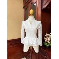 ราคา เสื้อลูกไม้ รุ่นเจ้านางคอป้าย แต่งชายระบาย 2 ชั้น (22536914448)