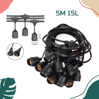 ราคา สายไฟห้อย สายไฟระย้า สายไฟพร้อมขั้วE27 สายไฟขั้วห้อย ไฟตกแต่ง ปีใหม่ ไฟปิงปอง 5เมตร 50เมตร 100เมตร 1เมตรมี3ขั้ว หลอดปิงปอง ขั้วไฟ e27 กันน้ำ ชุดหลอดไฟ led บ้าน หลอดไฟสีเหลือง (21719327700)