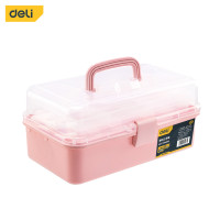 ราคา Deli กล่องเครื่องมือพลาสติก กล่องใส่อุปกรณ์เครื่องมือช่าง ใส่เครื่องมือช่างพร้อมหูหิ้ว 3ชั้น จุของได้เยอะ Tool Box (16118998397)