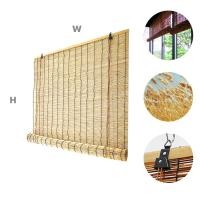 ราคา ม่านไม้ไผ่ ม้วนได้ บังแสงแดด ม่านกกม้วน ปรับระดับได้ ติดตั้งง่าย (24607945863)