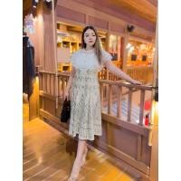 ราคา ชุดออกงาน เดรสยาวผ้าลูกไม้ปักลายไทยสวยหรูดูแพงมาก Maisie shop (24846700821)