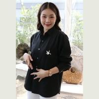 ราคา เสื้อเชิ้ตทำงาน เสื้อเชิ้ตสีขาว เสื้อเชิ้ตผู้หญิง เสื้อเชิ้ตสีเสื้อเชิ้ตคอปก เสื้อเชิ้ตปัก แขนยาว ผ้าไหมอิตาลี นุ่ม พริ้ว ใส่สบ (15142694612)