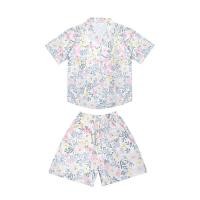 ราคา เสื้อสงกรานต์ ลายดอก ผู้หญิง เสื้อเชิ้ต เซ็ต2ชิ้น เสื้อคอปกแขนสั้นกระดุมหน้า เสื้อสีขาวลายดอกไม้ กางเกงขาสั้นเอวยางยืด ผ้าไหมอิตาลี เสื้อฮาวาย hw8003 (24220123761)