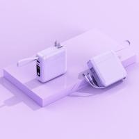 ราคา 20000mAh Power Bank พาวเวอร์แบงค์ มีสายชาร์จในตัว 4 พอร์ต USB Type C Lighting Portable Charge Compatible for iPhone Samsung Pixel iPadของแท้ 100 (24561685931)